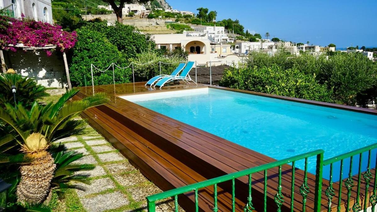 Villa Amalu Capri Piscina E Giardino Exterior foto